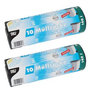 PAPSTAR — Lot de 20 sacs poubelle extra larges 140 L