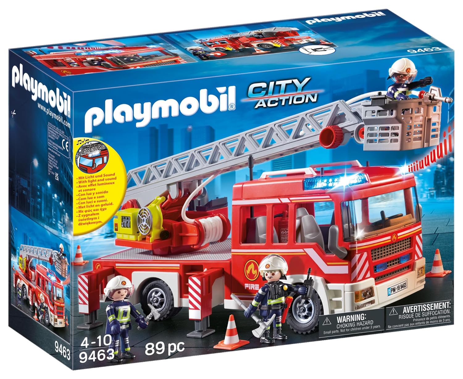 PLAYMOBIL City Action 9463 — Camion de Pompiers sonore## – Image 11
