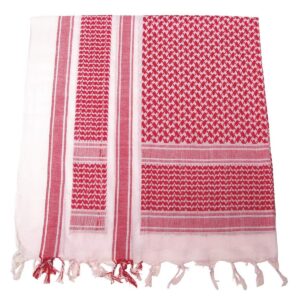 Alternative view of MFH PLO — Écharpe de cou Shemagh rouge/blanc 115 x 110 cm