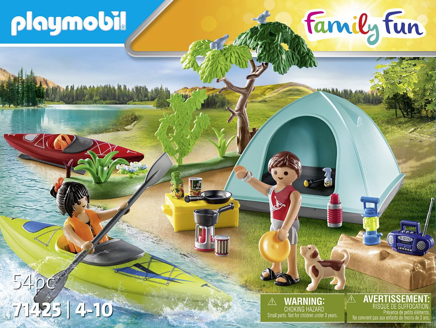 PLAYMOBIL Family Fun 71425 — Famille et tente avec canoës – Image 26