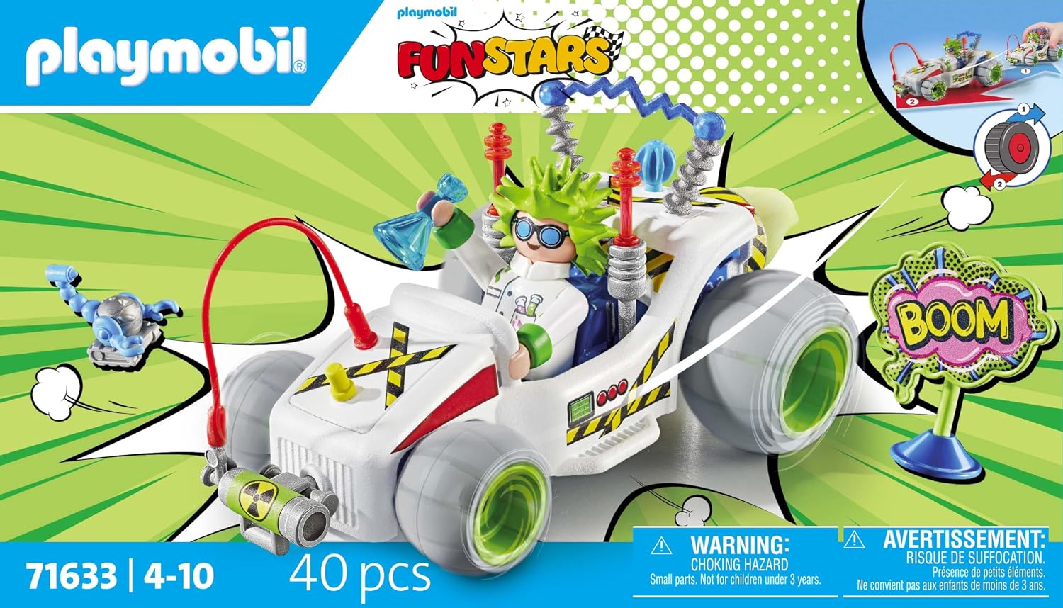 PLAYMOBIL Funstars 71633 — Chercheur et Kart à moteur rétractable – Image 33