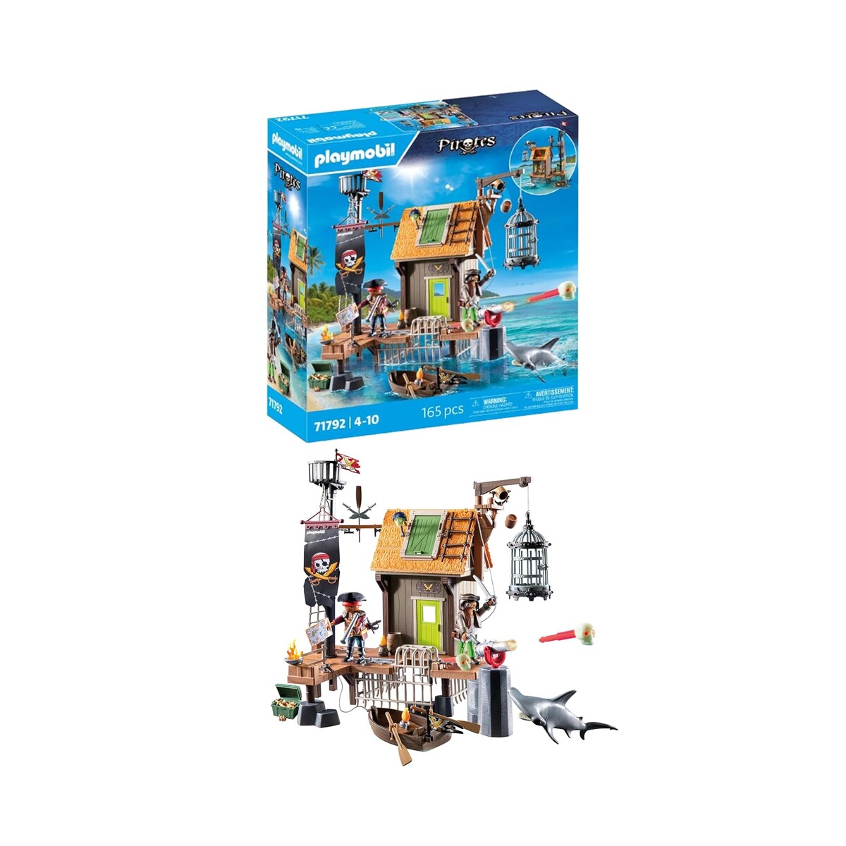 PLAYMOBIL Pirates — Port Pirate avec Prison de Corsaires