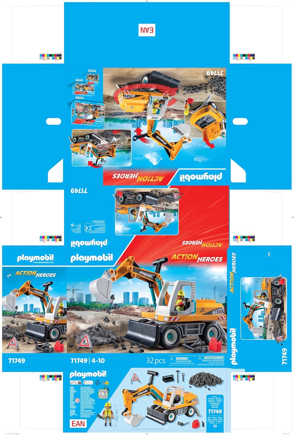 PLAYMOBIL Action Heroes — Grande excavatrice jouet – Image 19