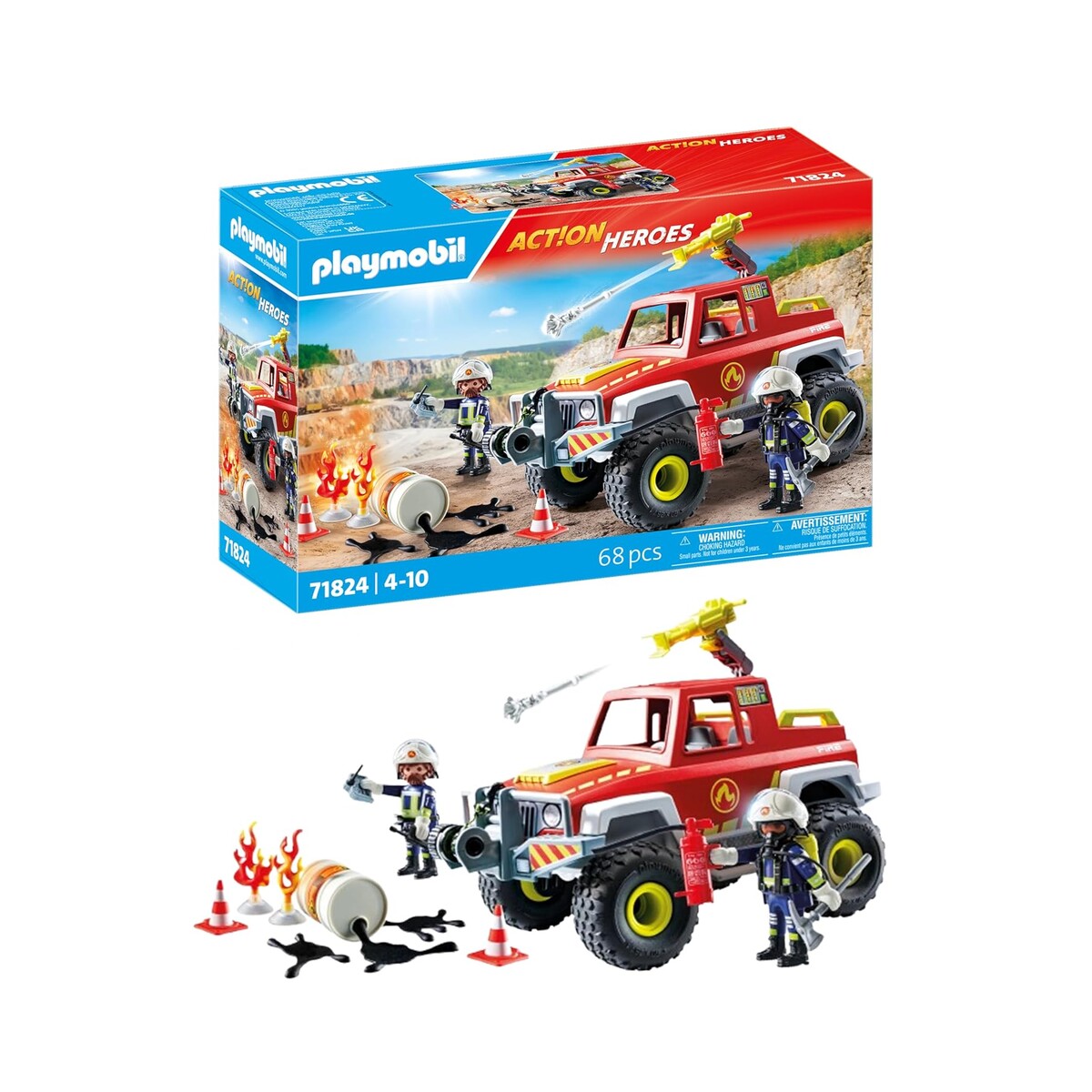 PLAYMOBIL Action Heroes — Camion de Pompiers 71824
