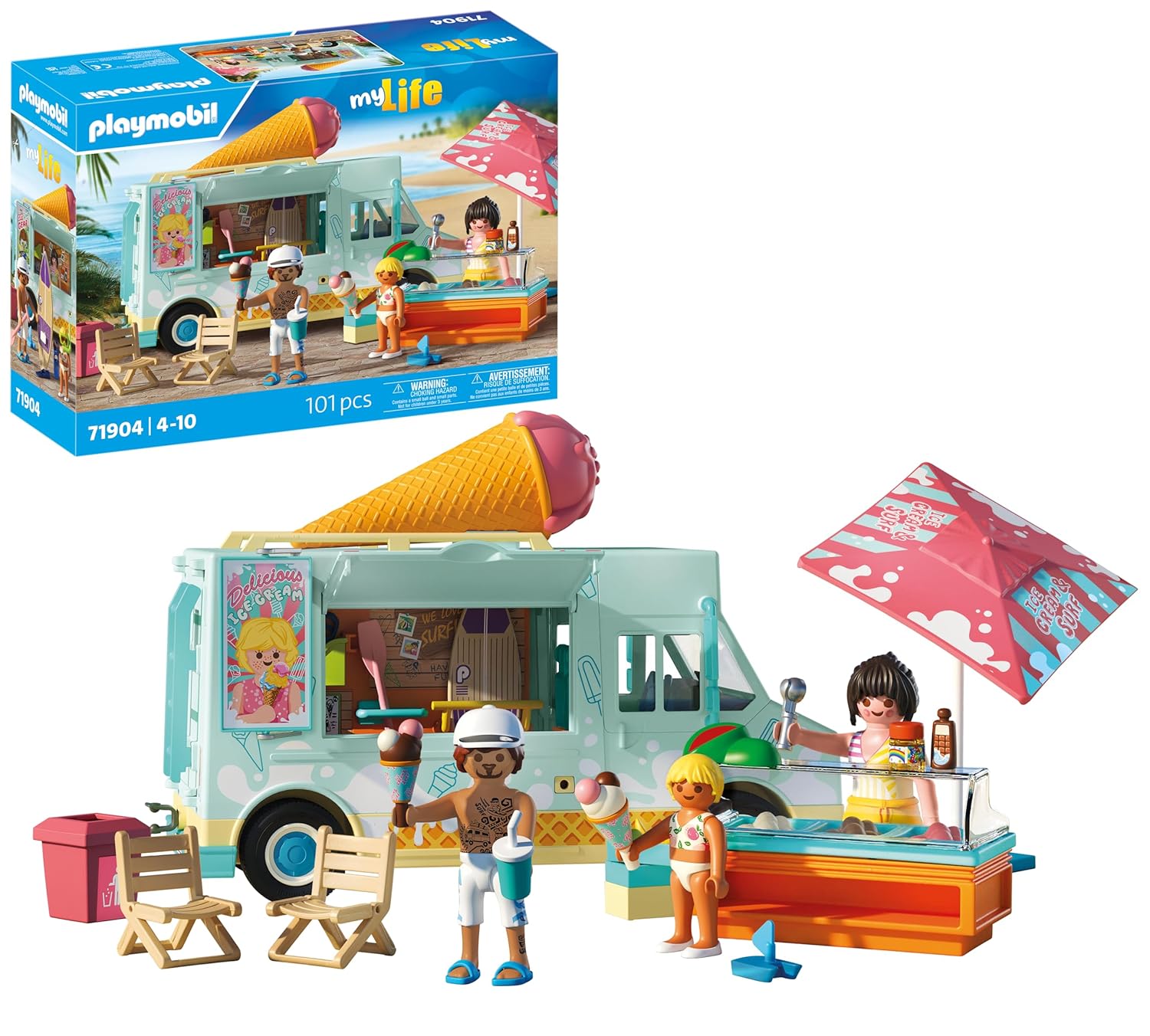 PLAYMOBIL — Camion de glaces avec surf shop