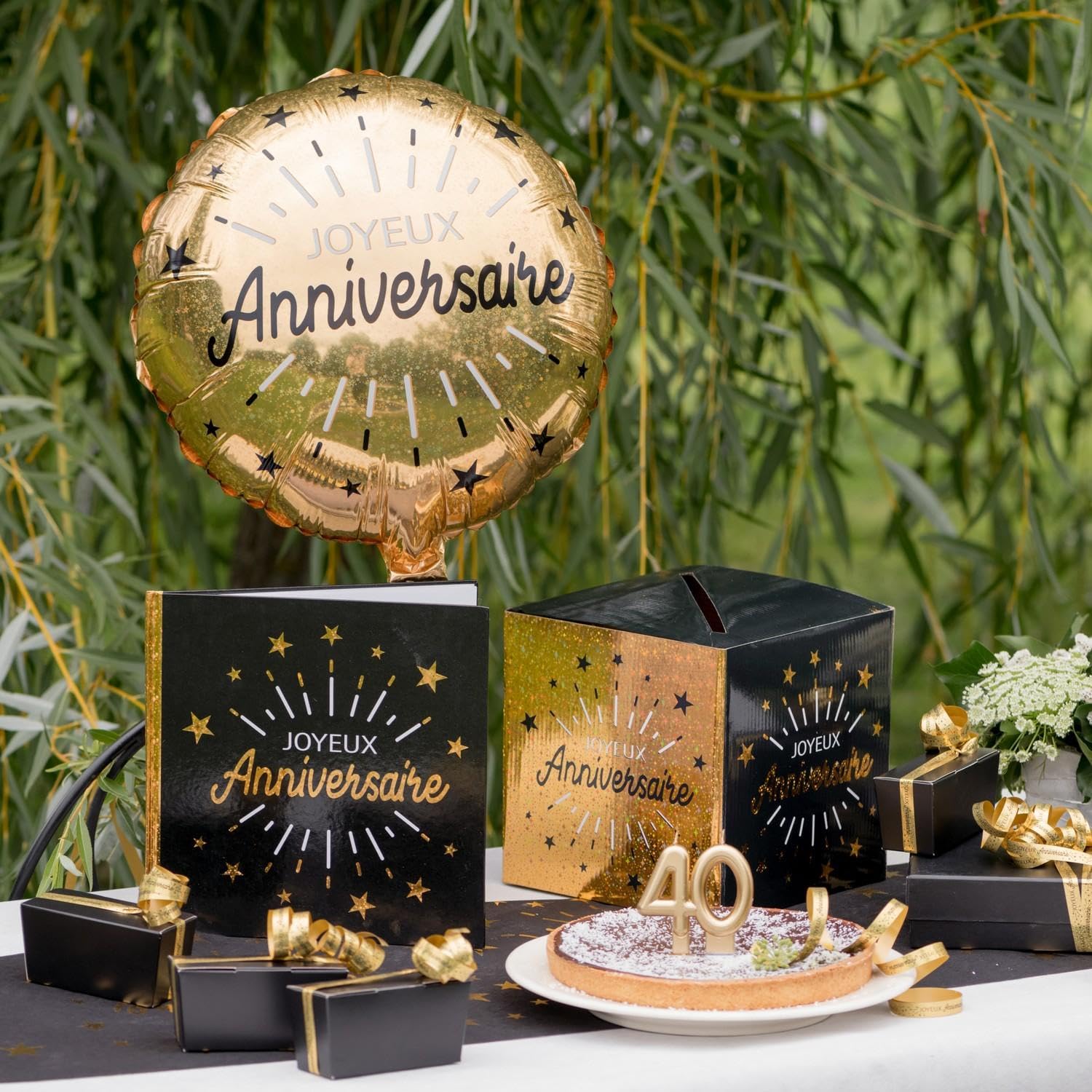 SANTEX — Tirelire Joyeux Anniversaire Noir/Or – Image 5