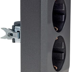 MILOS — Prise double encastrée 250 V 16 A anthracite