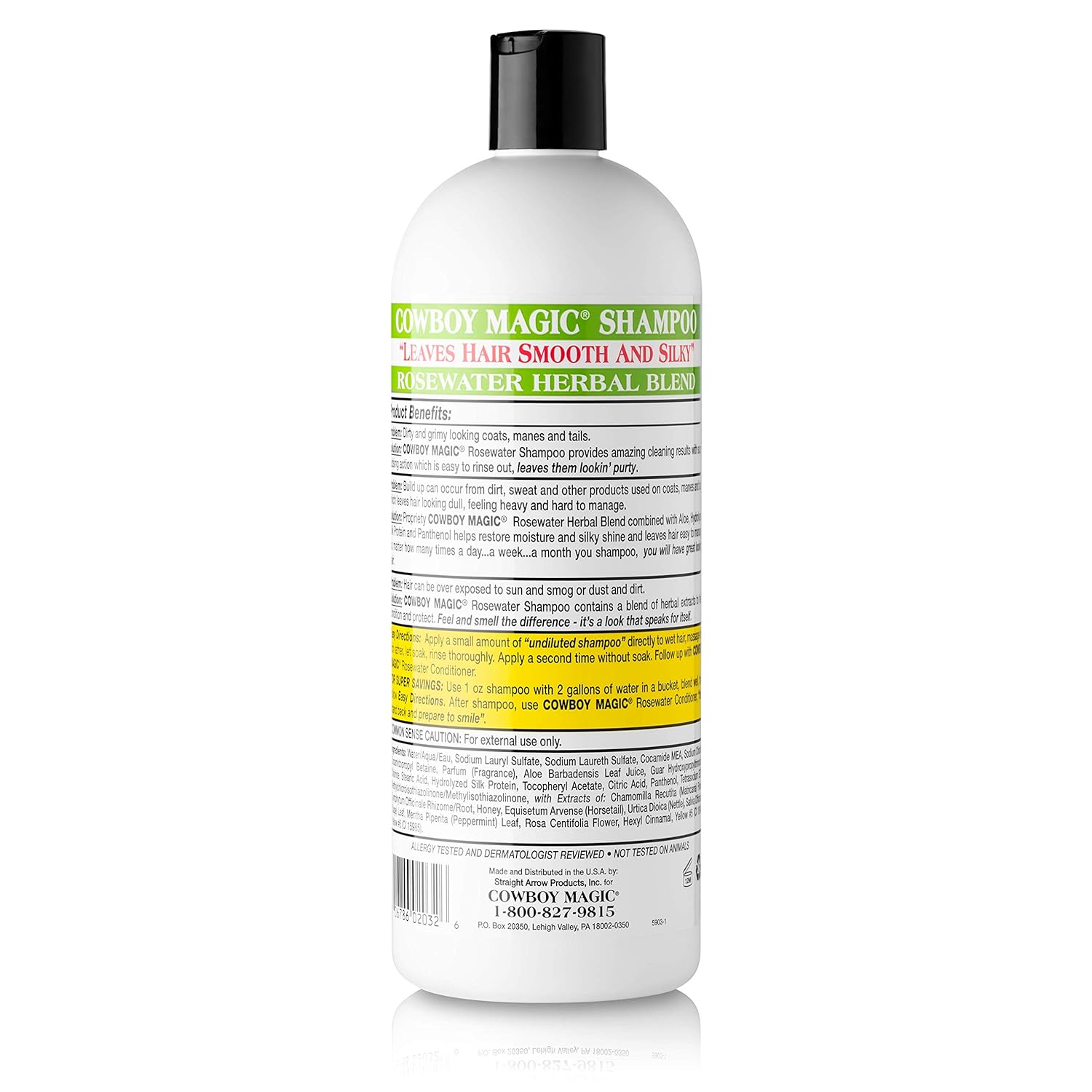 Cowboy Magic Shampooing à l'eau de rose unisexe Blanc 946 ml – Image 2