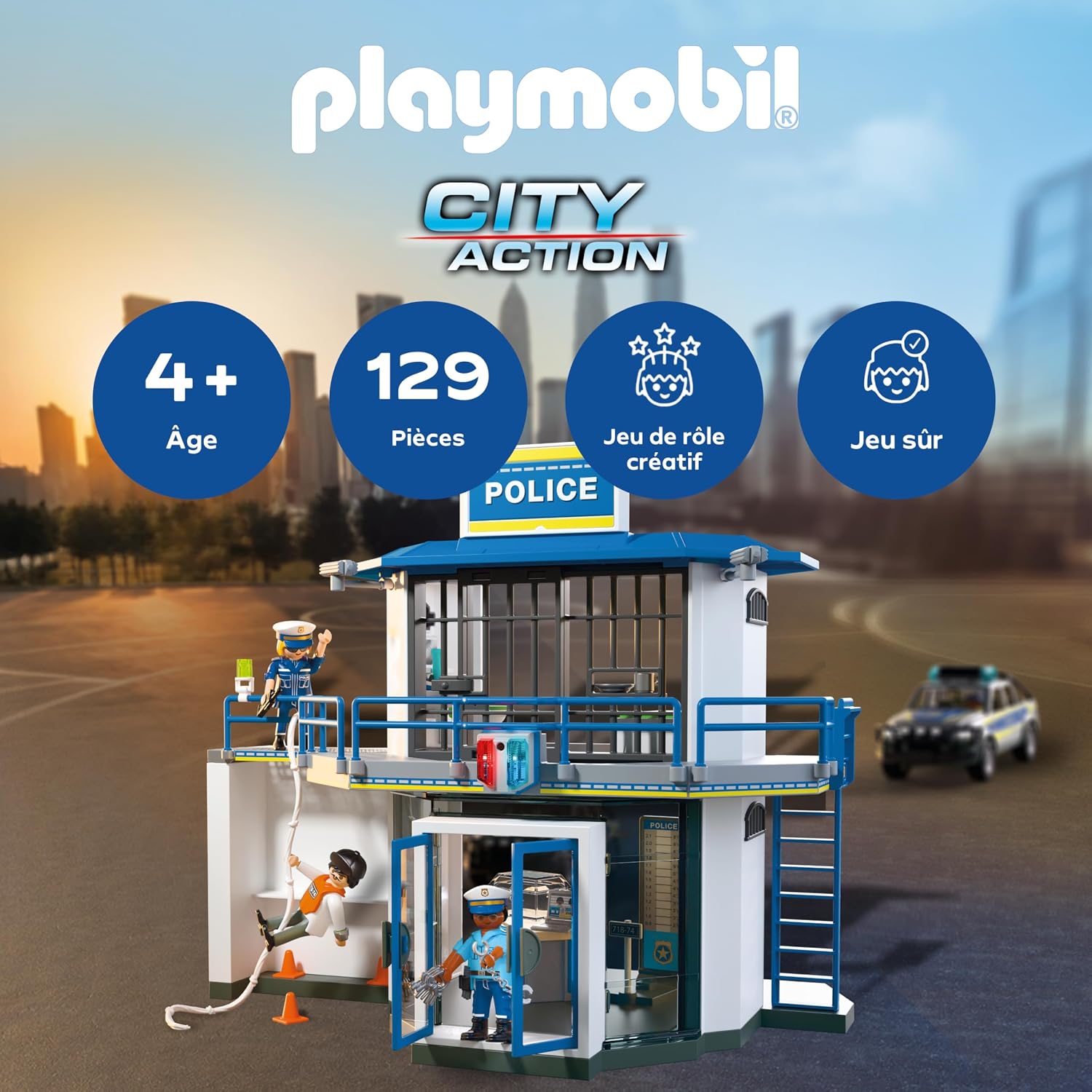 PLAYMOBIL Action Heroes — Poste de Police avec Local de Recherche – Image 12