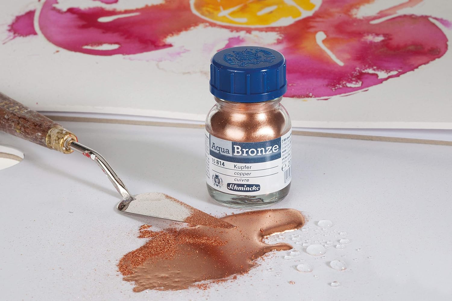 SCHMINCKE aqua-Bronze — Peinture or riche 20 ml – Image 4