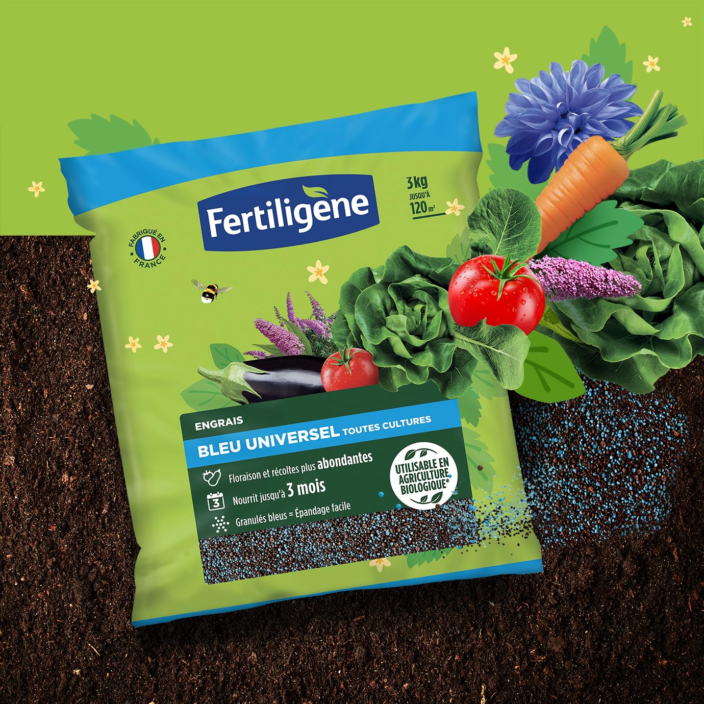 FERTILIGÈNE — Engrais bleu universel UAB 3 kg – Image 3