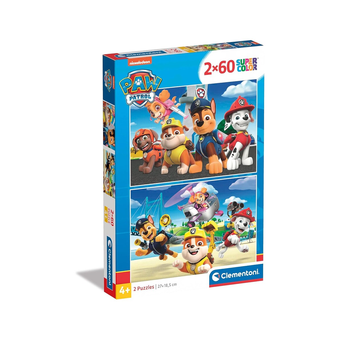 CLEMENTONI Supercolor — Coffret 2 Puzzles Pat'Patrouille 60 pièces
