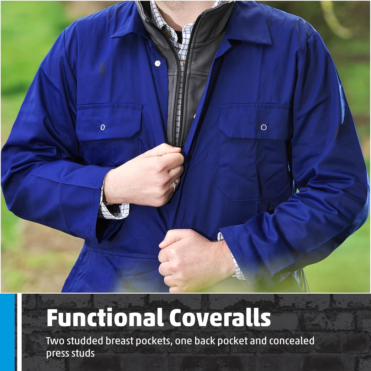 CASTLE CLOTHING Workforce — Combinaison bleu marine M – Image 5