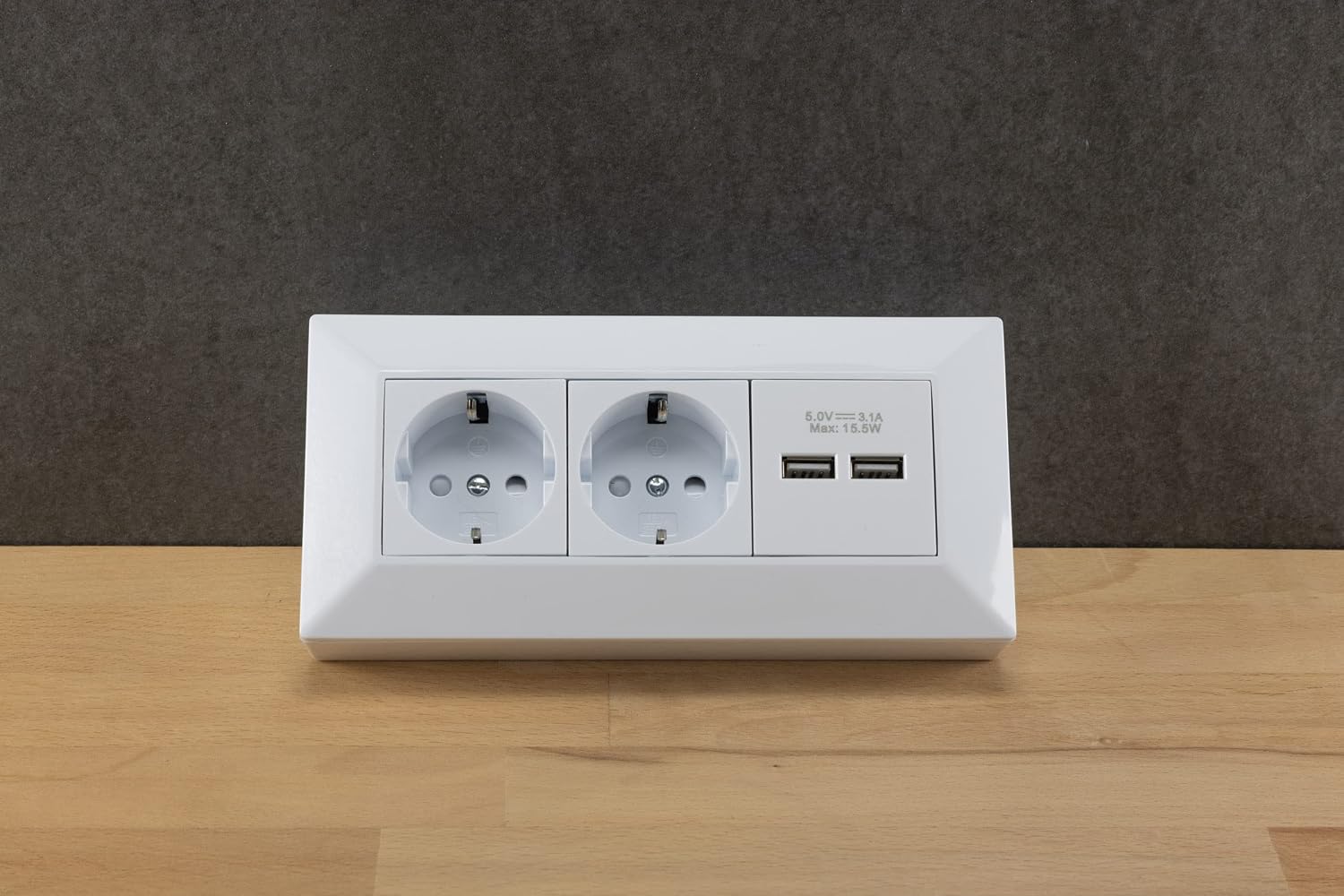 CHILITEC — Bloc multiprise d'angle 2 prises USB-A blanc – Image 6