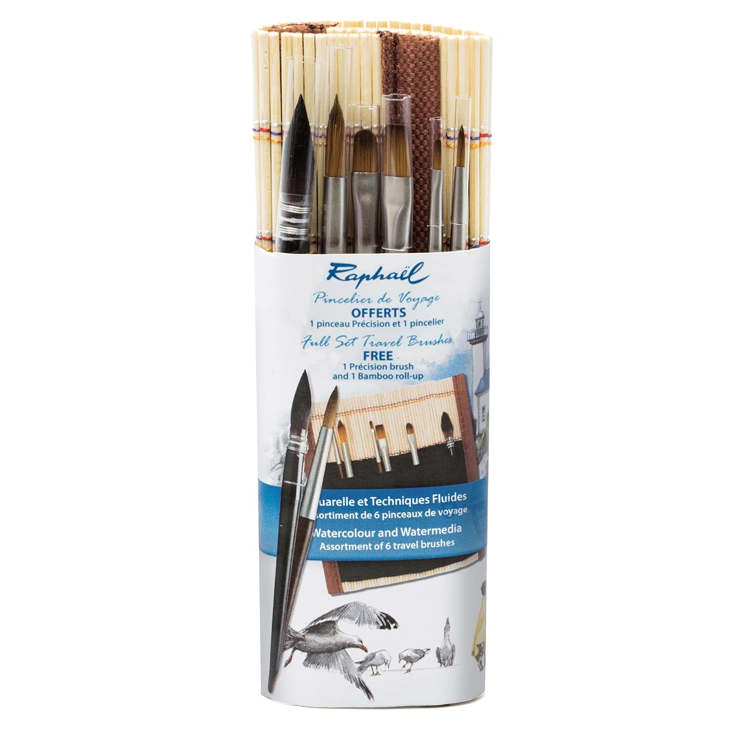 RAPHAËL — Assortiment de 6 pinceaux aquarelle de voyage – Image 8