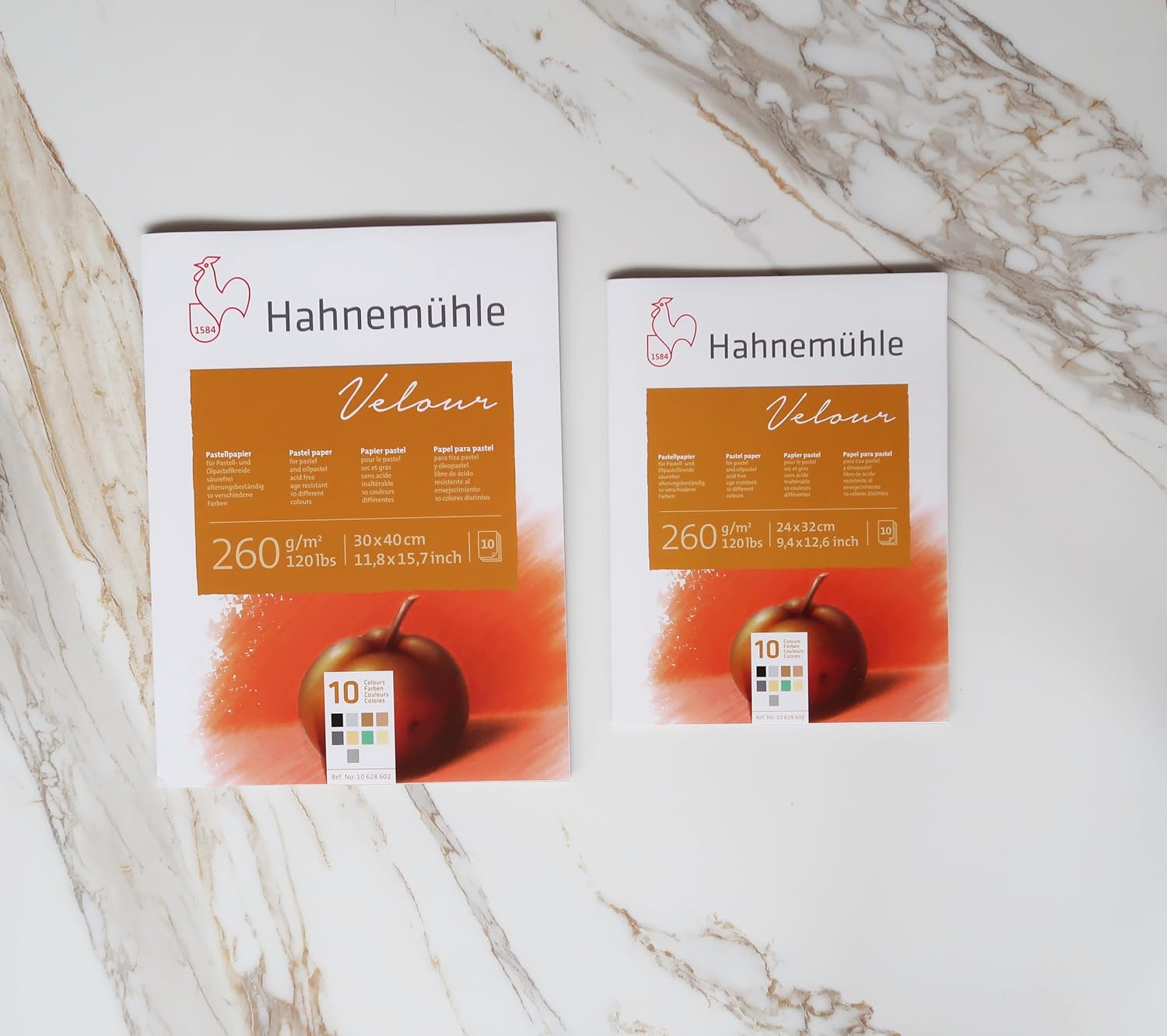 HAHNEMUHLE Velour — Papier pastel 24x32 cm 260 g/m² x10 – Image 2