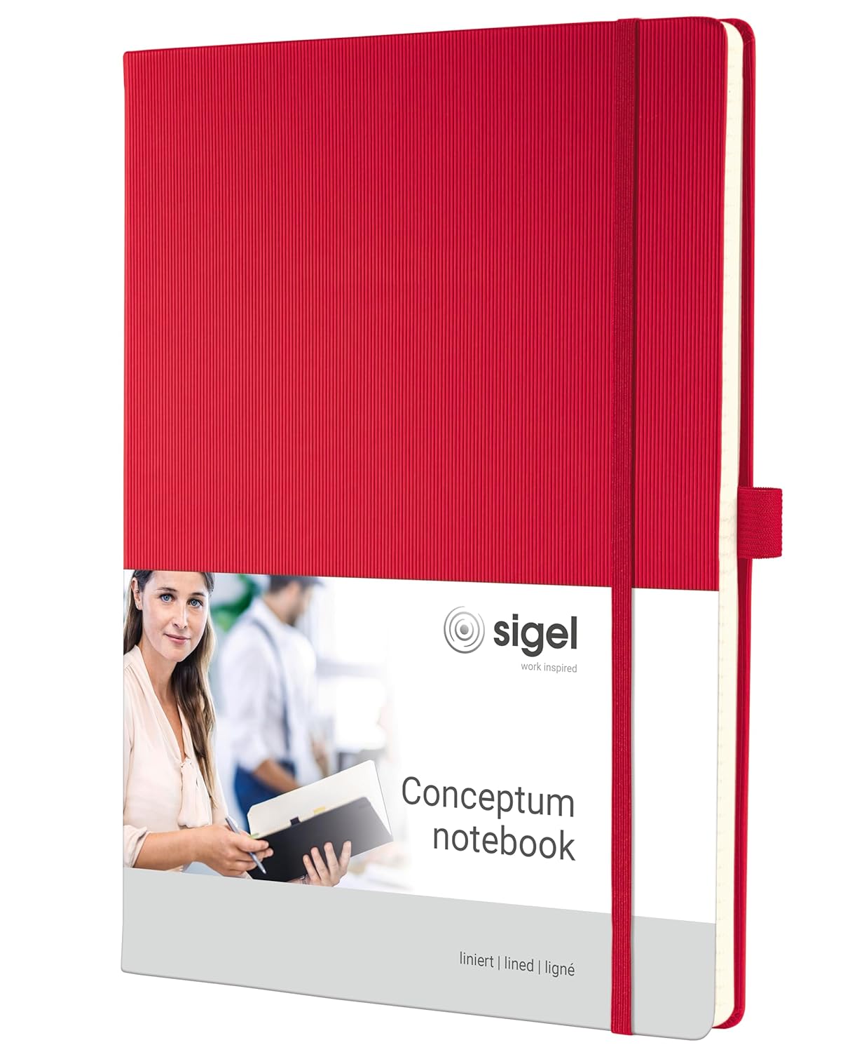 SIGEL Conceptum — Carnet de notes ligné A4 rouge – Image 10