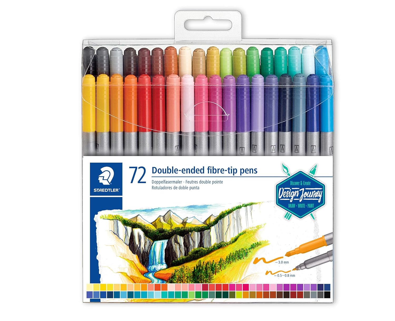 STAEDTLER — Feutres double pointe étui plastique x72 – Image 2