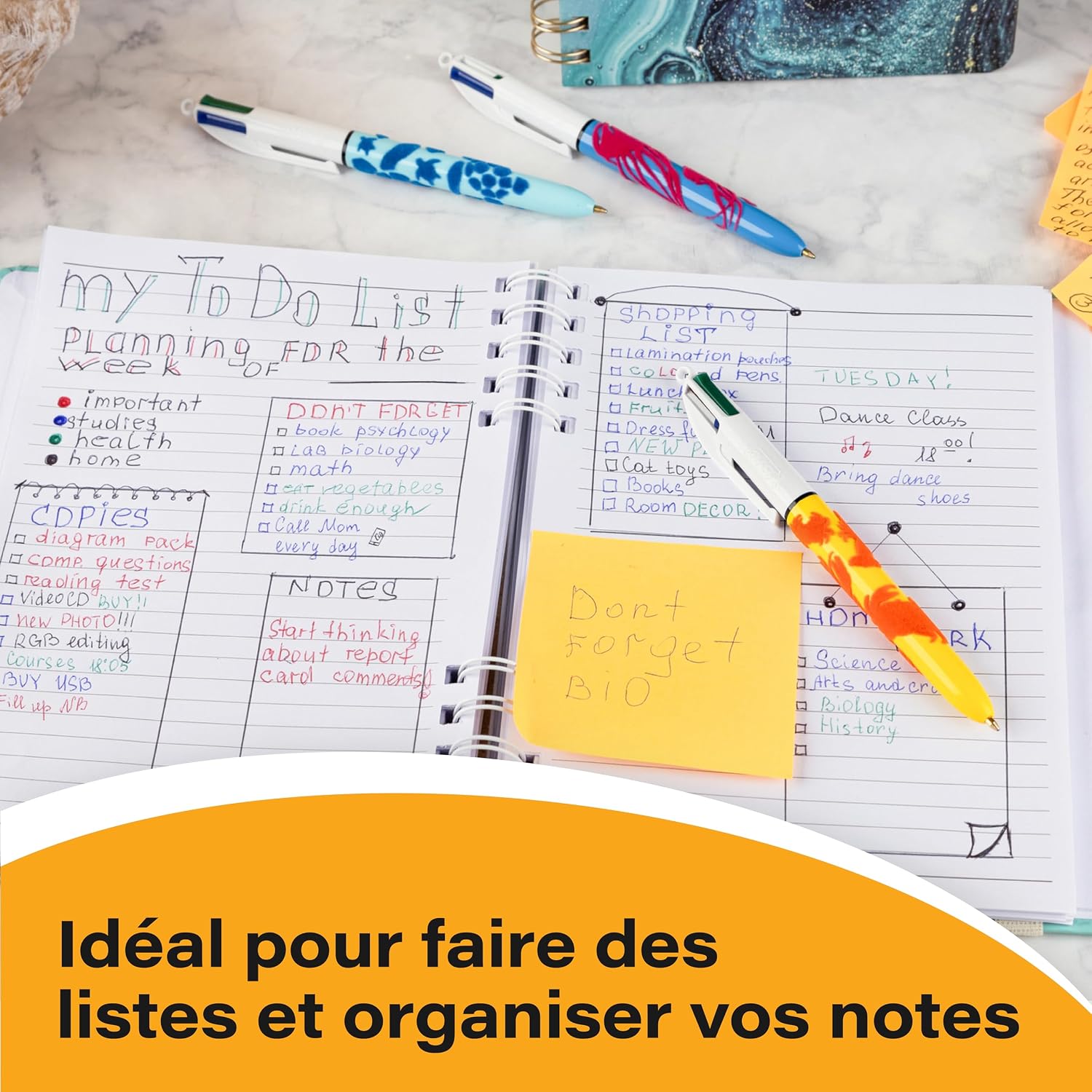 BIC 4 Couleurs Velours — Boîte de 12 Stylos-Bille Pointe Moyenne – Image 8