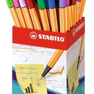 STABILO point 88 — Pot de 60 stylos-feutres pointe fine