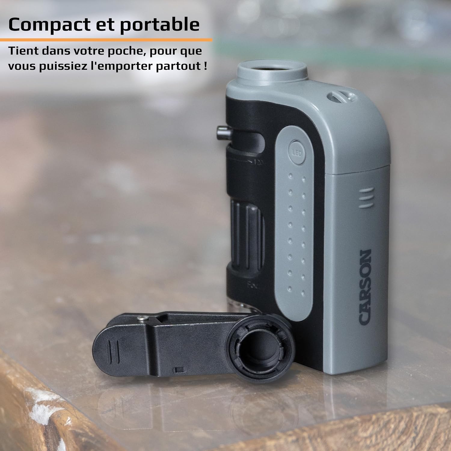 CARSON MicroBrite Pro — Microscope de poche LED avec clip smartphone – Image 15