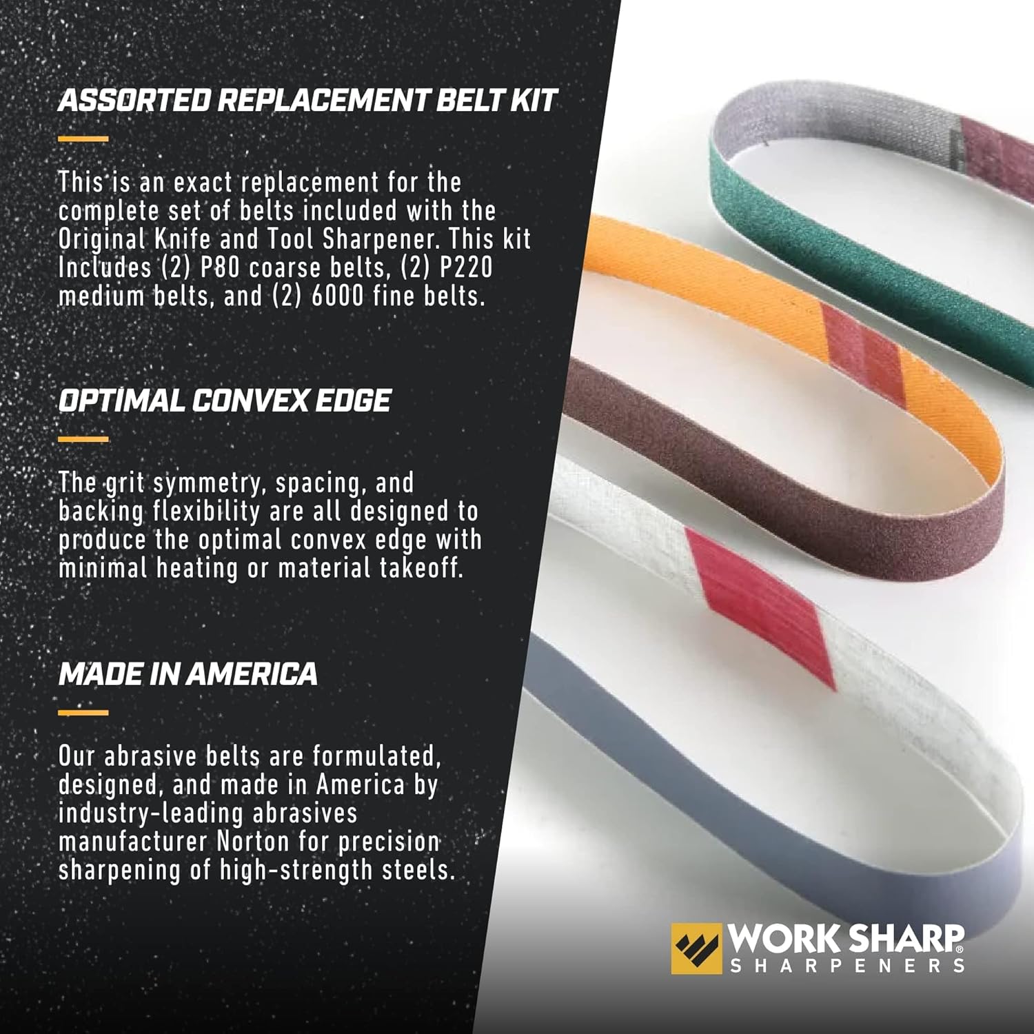 WORK SHARP — Kit de 6 courroies d’affûtage assorties – Image 9