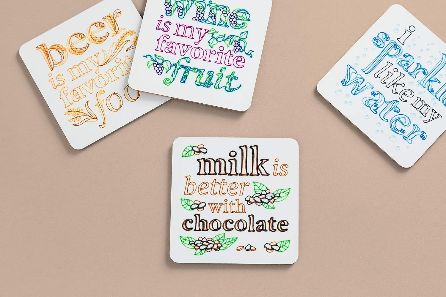 CRICUT — Sous-verres personnalisables carrés x4 blanc – Image 8