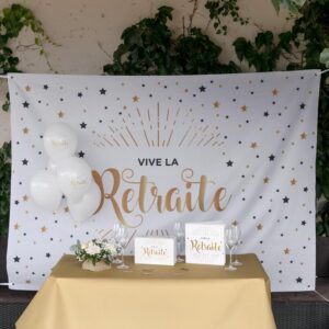 Alternative view of VIVE LA RETRAITE — Livre d'or 24 x 24 cm Blanc et Or