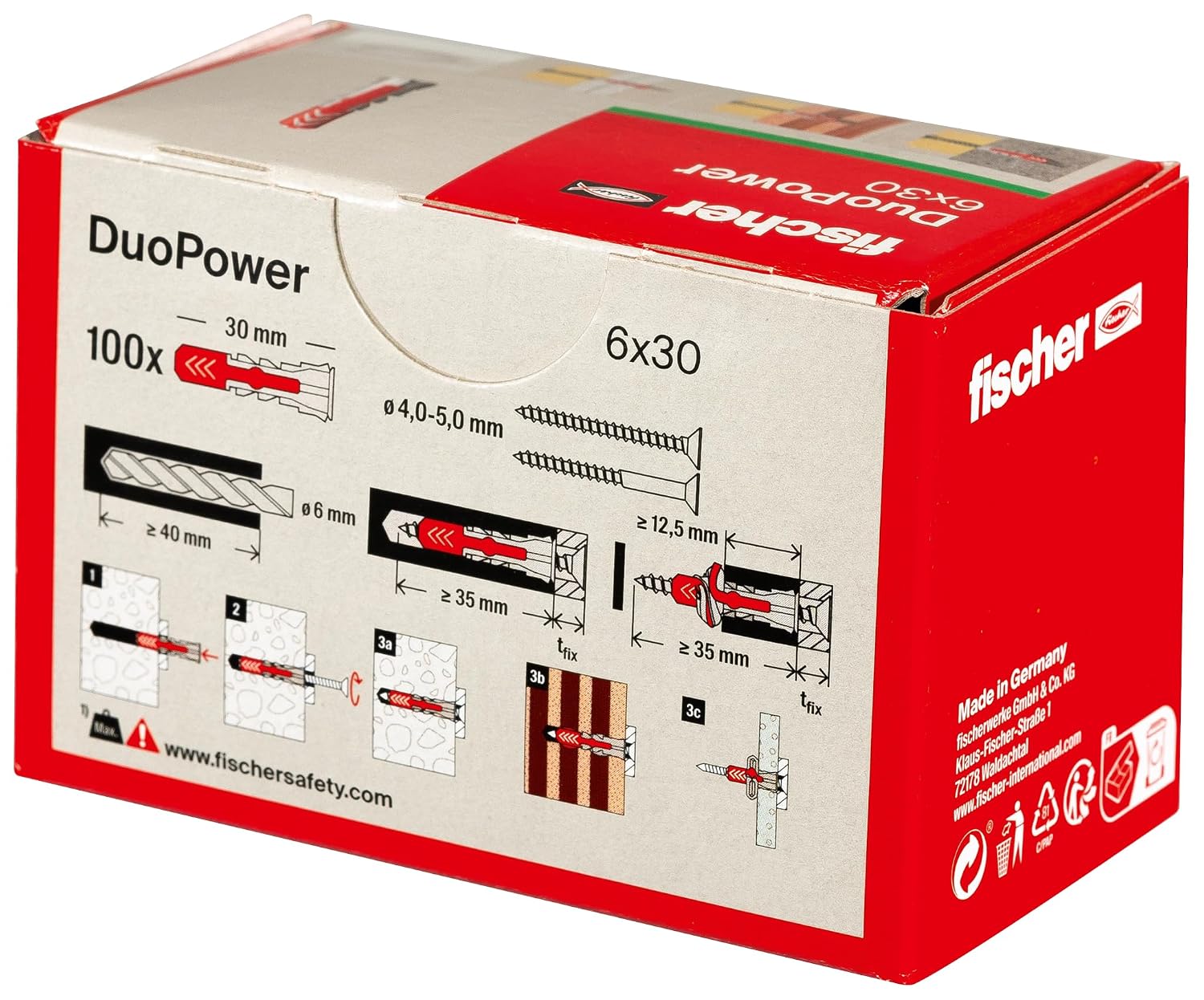 FISCHER DUOPOWER — Chevilles bi-matière 6x30, boîte de 100 – Image 10