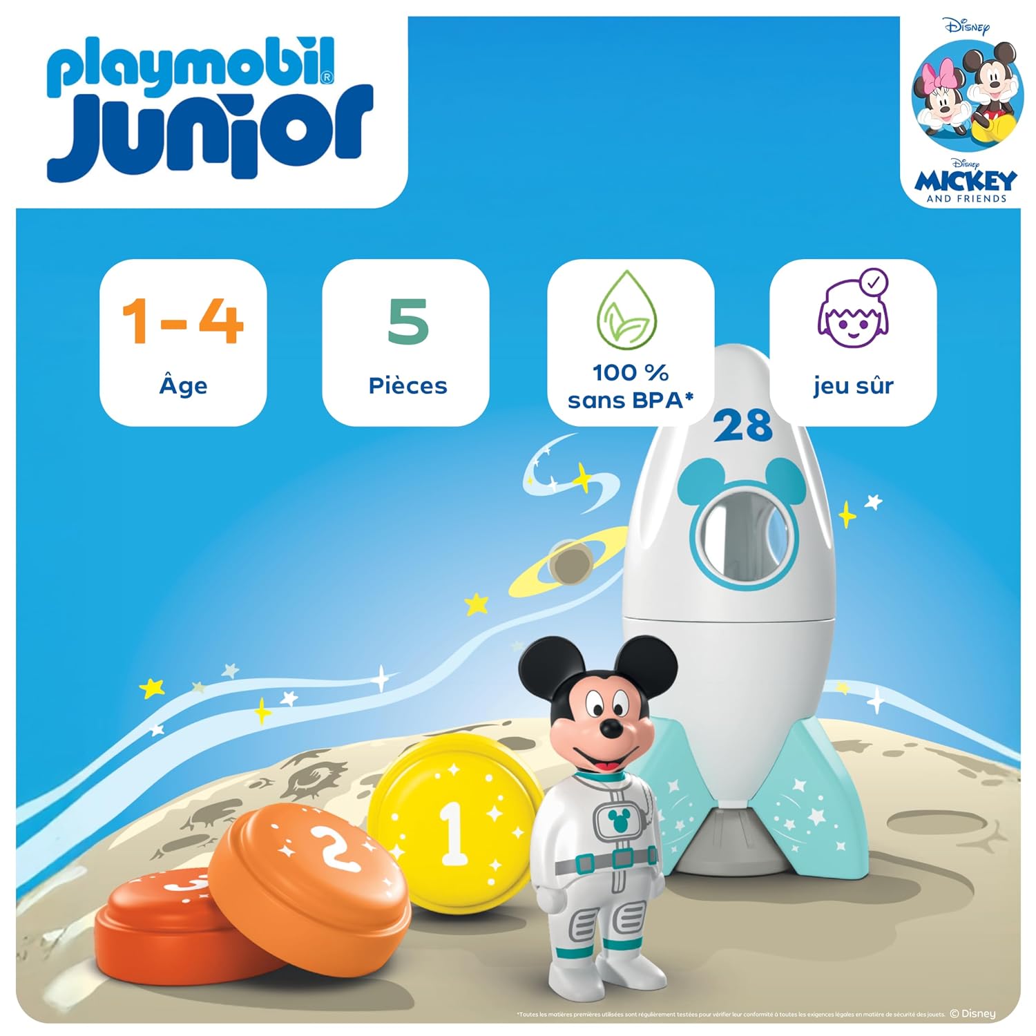 PLAYMOBIL Junior 71771 — Mickey astronaute avec fusée – Image 21
