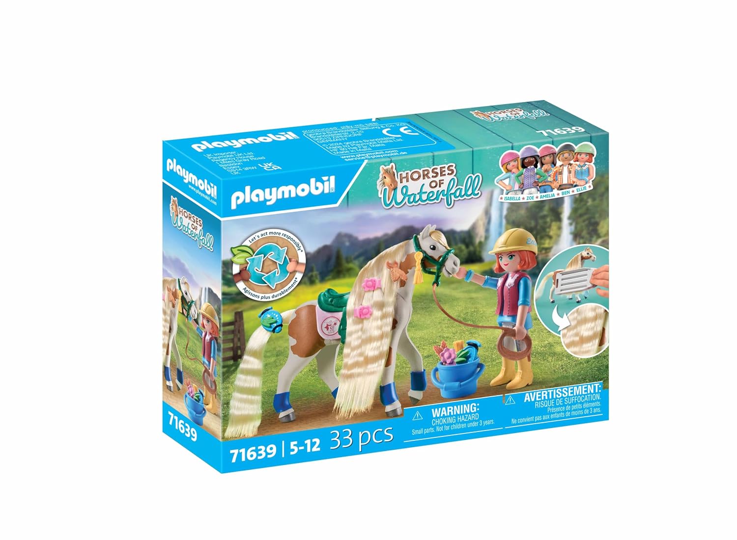 PLAYMOBIL Horses of Waterfall — Ellie avec cheval et accessoires – Image 2