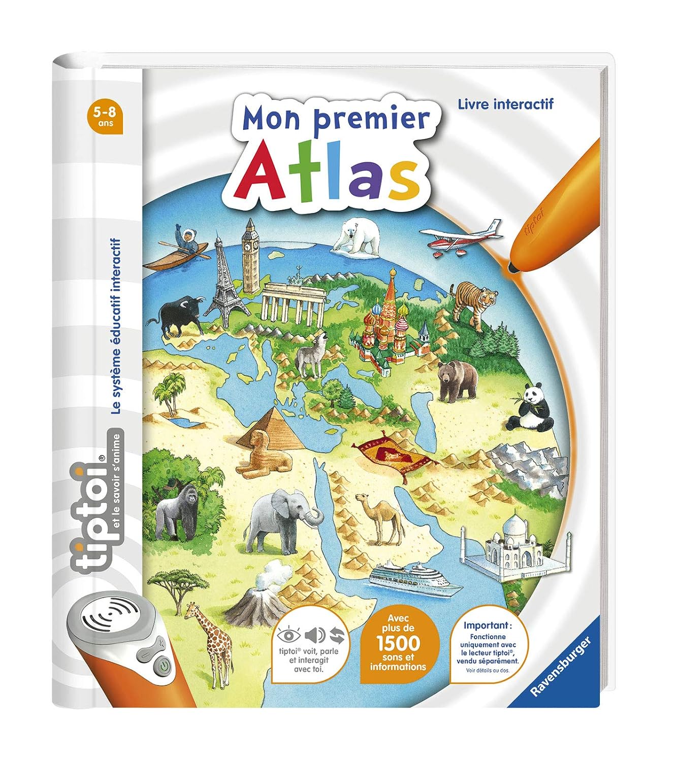 RAVENSBURGER tiptoi — Coffret Lecteur interactif + Atlas – Image 13
