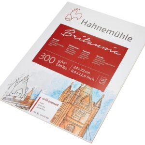 HAHNEMÜHLE — Bloc papier aquarelle 24 x 32 cm 300 g/m²