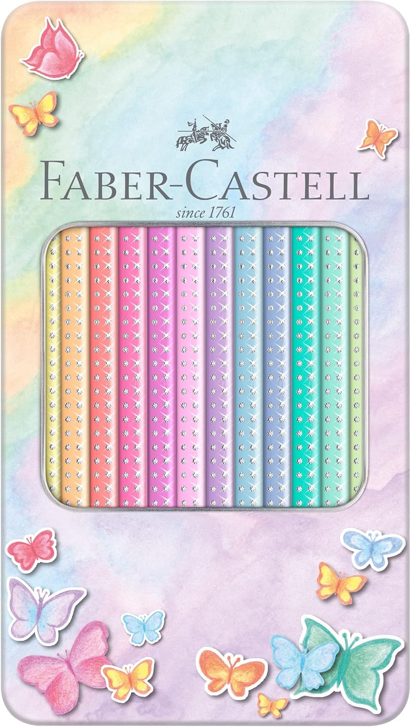 FABER-CASTELL Sparkle Pastel — Coffret de 12 crayons de couleur – Image 3