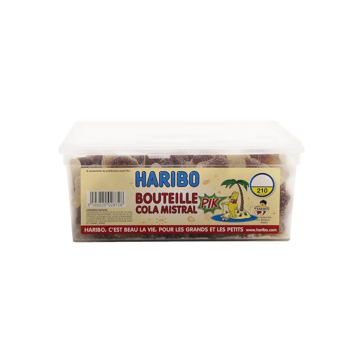 HARIBO Cola Mistral Pik — Boîte de 210 Bonbons Piquants