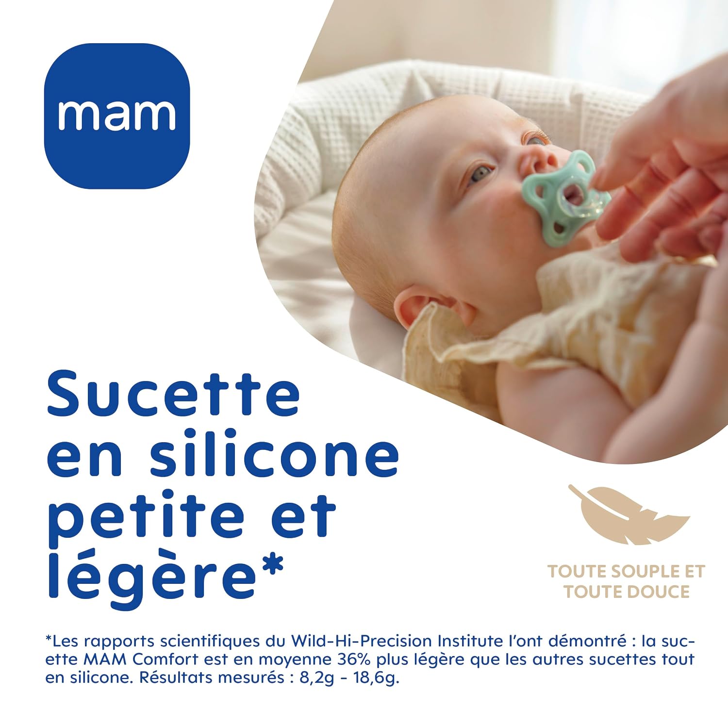 MAM Comfort — Lot de 2 Sucettes 2-6 mois Silicone – Image 4