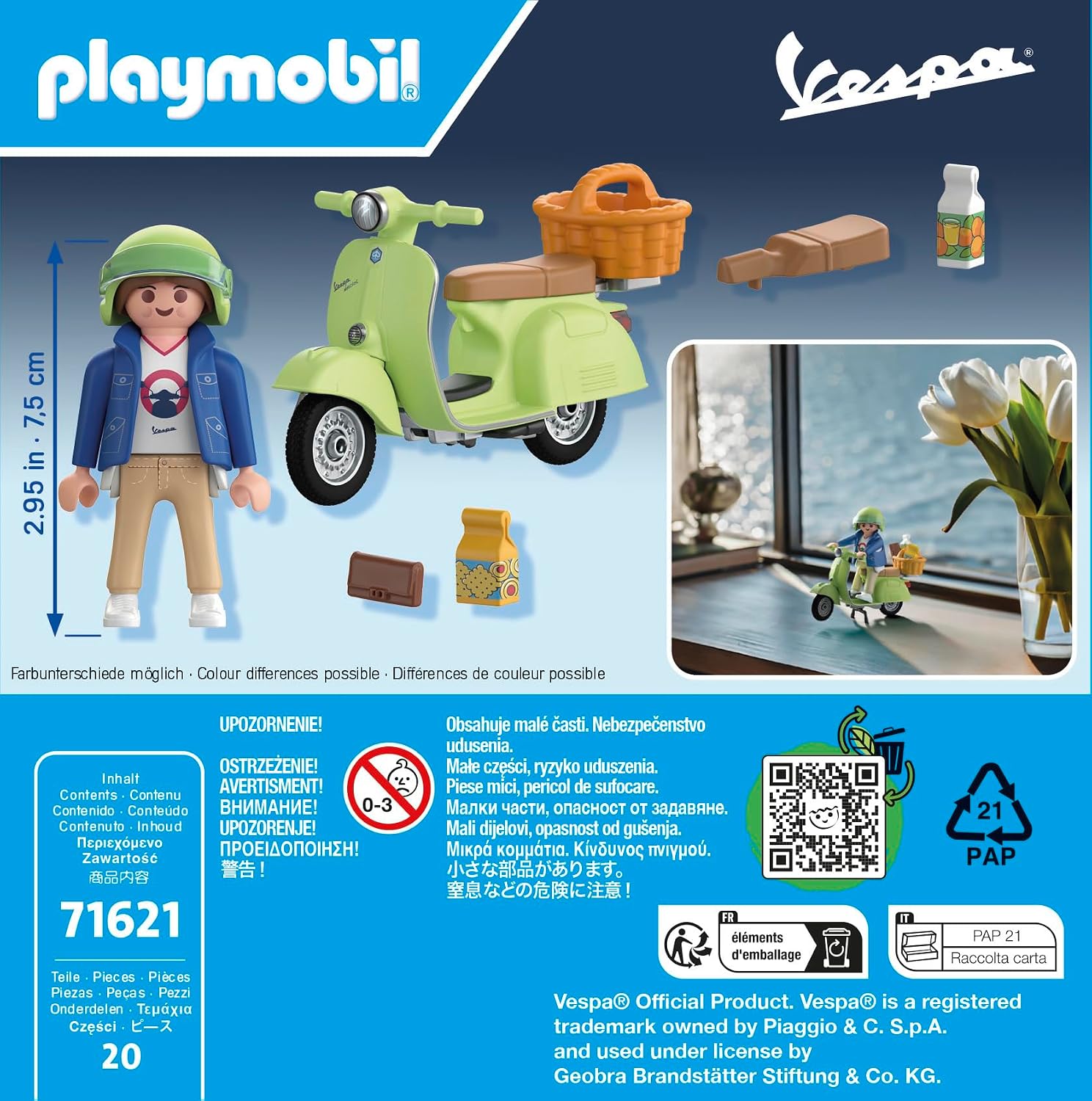 PLAYMOBIL 71621 — Vespa 150 Sprint Veloce vert clair – Image 30
