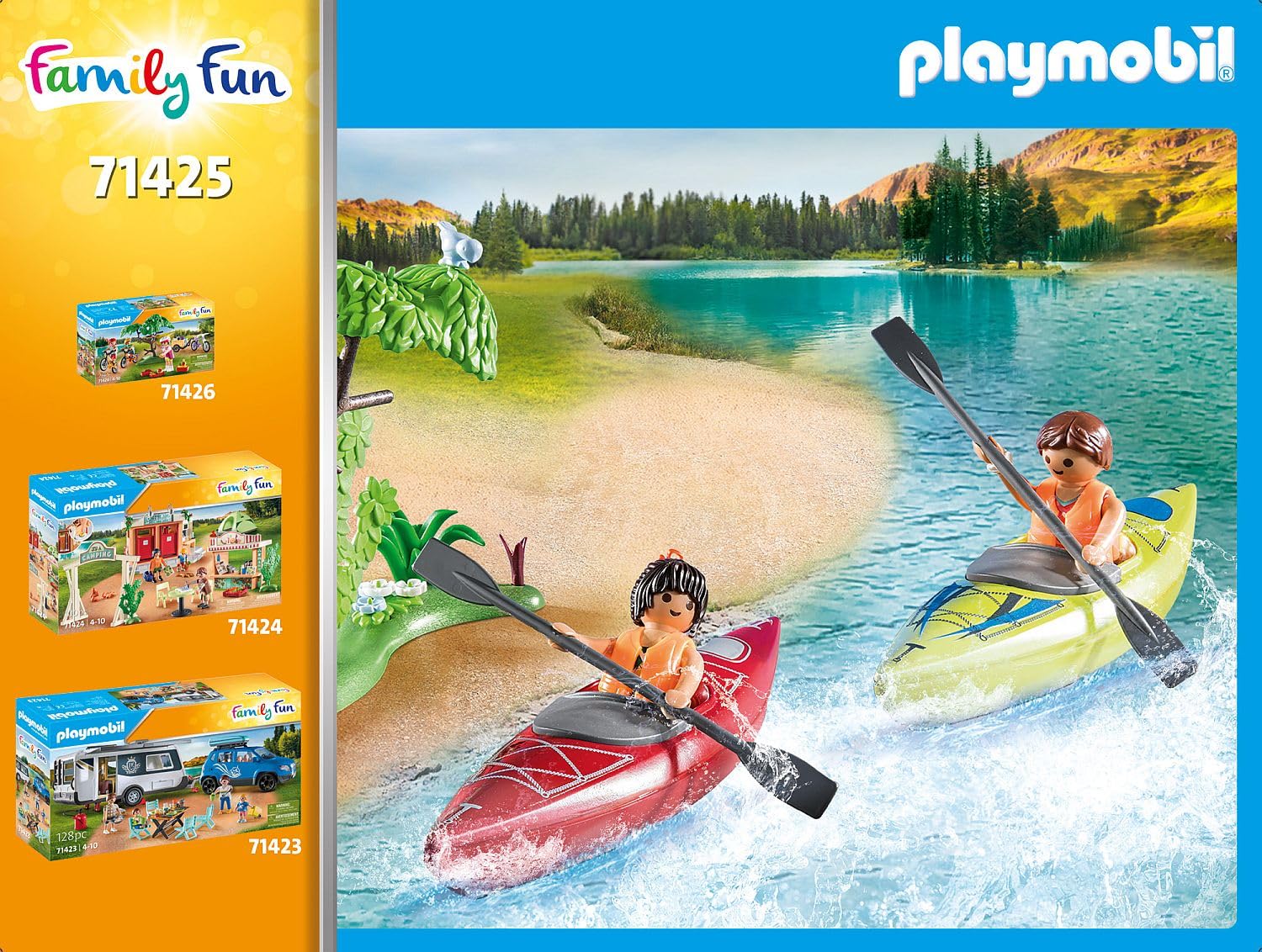 PLAYMOBIL Family Fun 71425 — Famille et tente avec canoës – Image 17