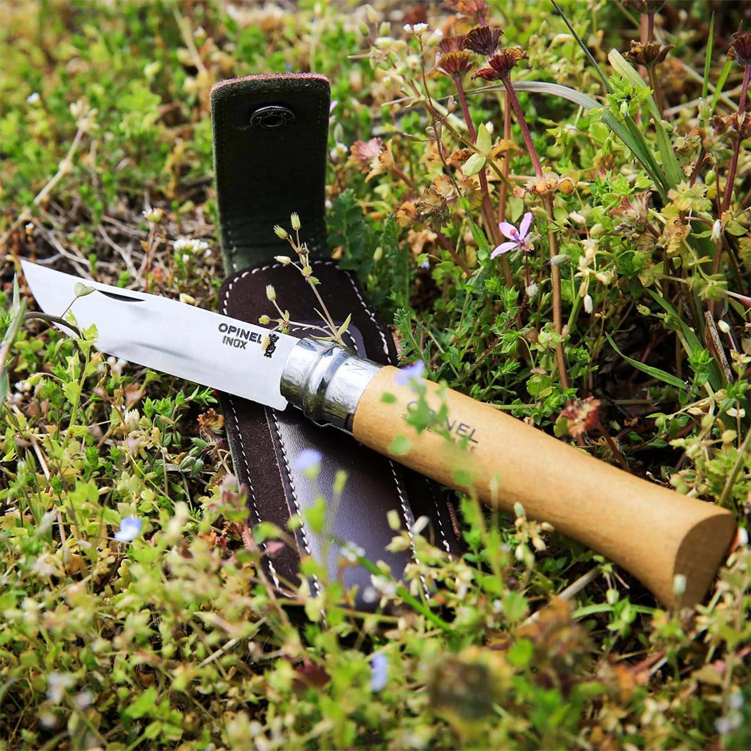 OPINEL N°08 — Couteau de Poche Inox avec Étui Alpine – Image 7
