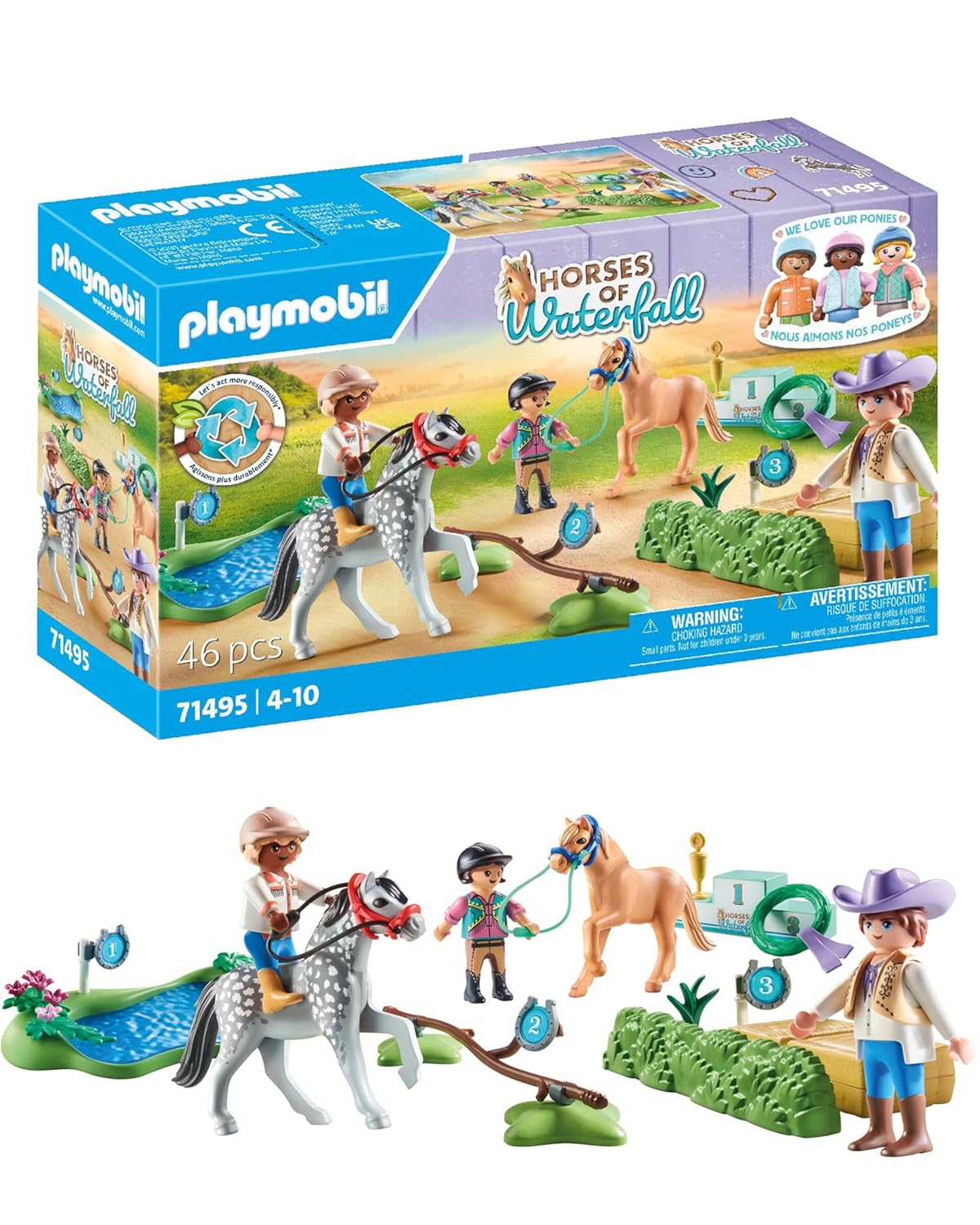 PLAYMOBIL Horses of Waterfall — Cavaliers avec poneys – Image 10