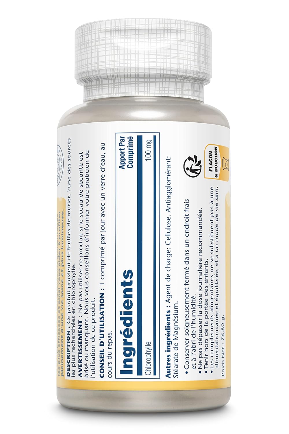 SOLARAY — Chlorophylle 100 mg 90 comprimés – Image 2