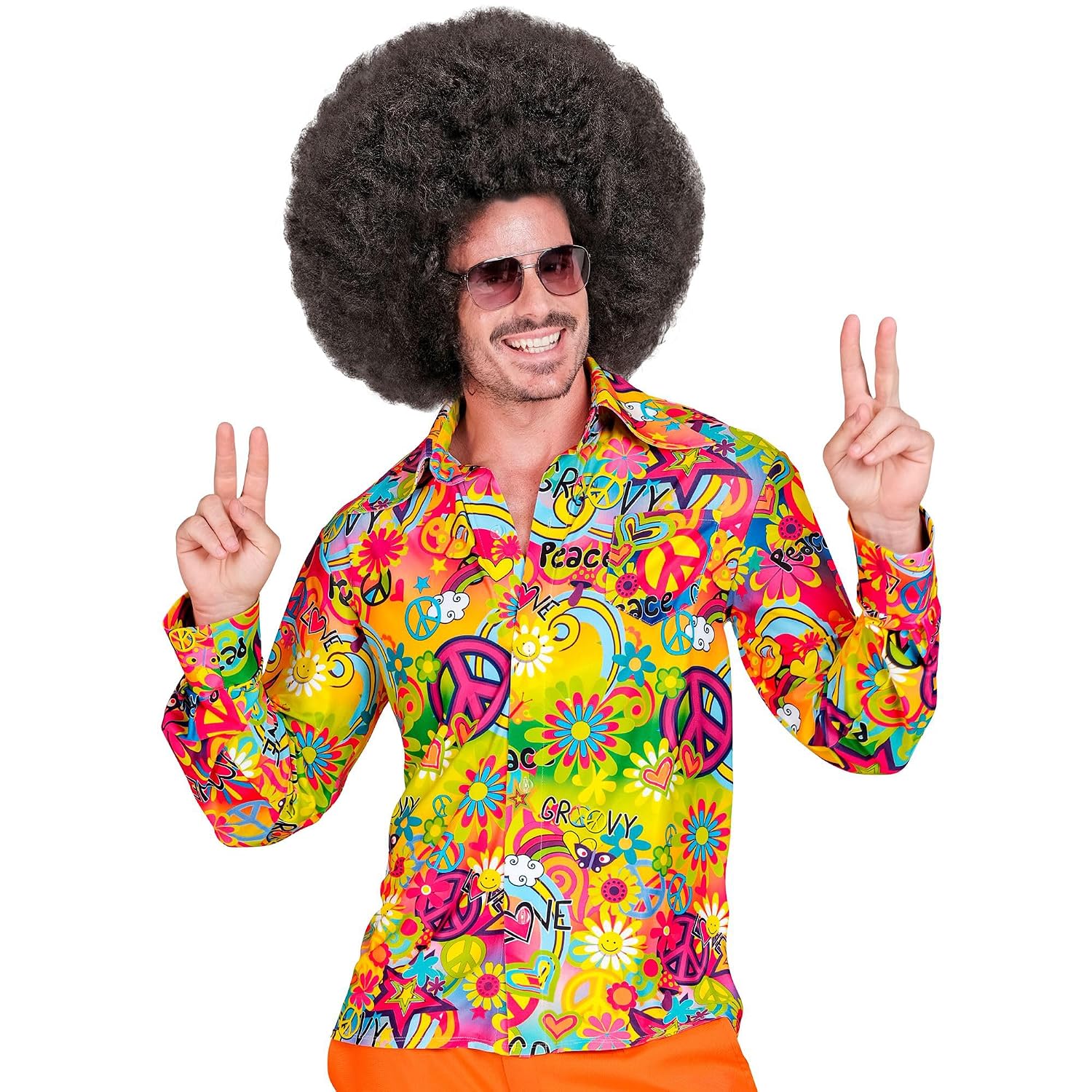 W WIDMANN MILANO — Chemise homme style années 60 Flower Power