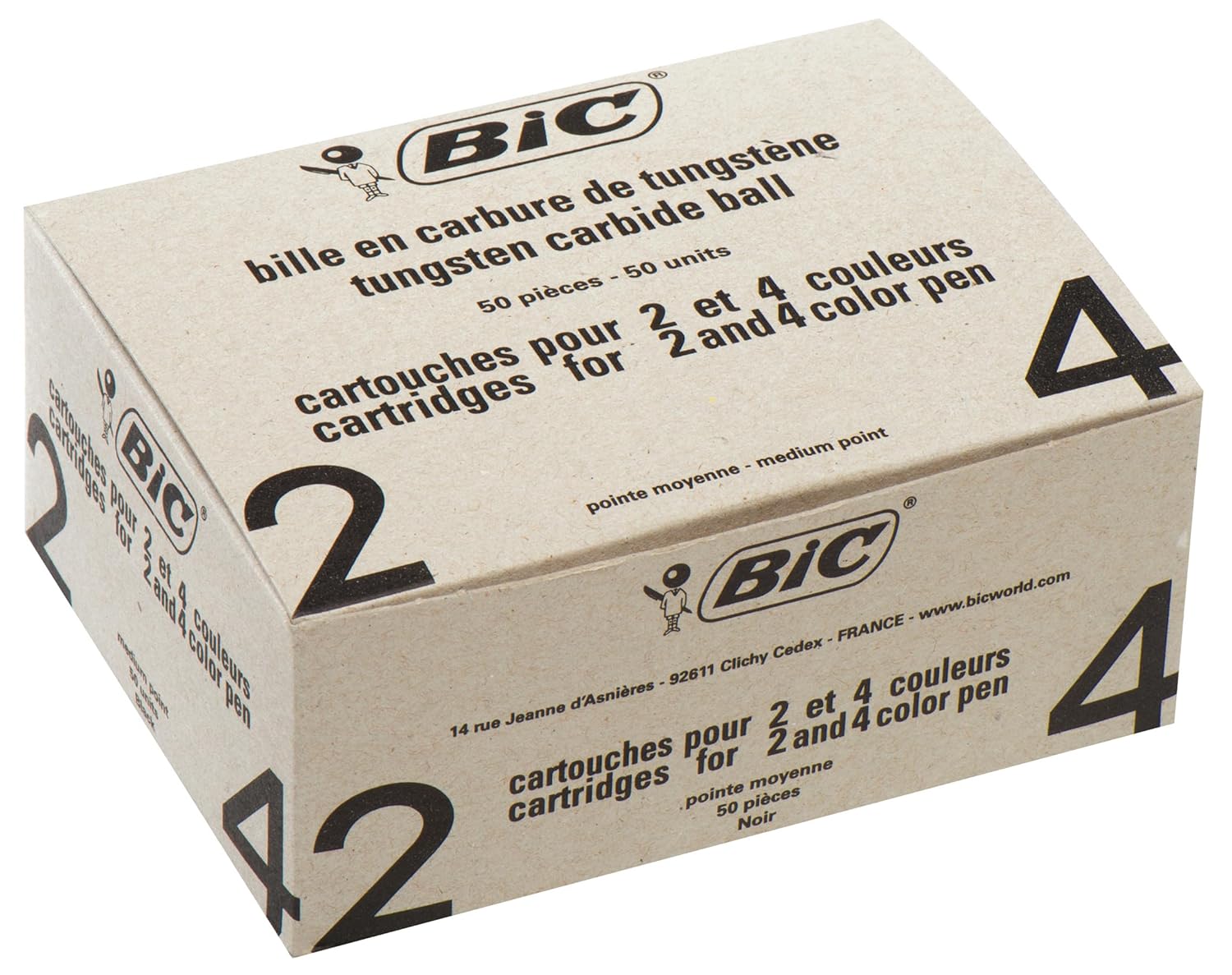 BIC 4 Couleurs — Recharges Stylo-Bille Noires x50 – Image 10