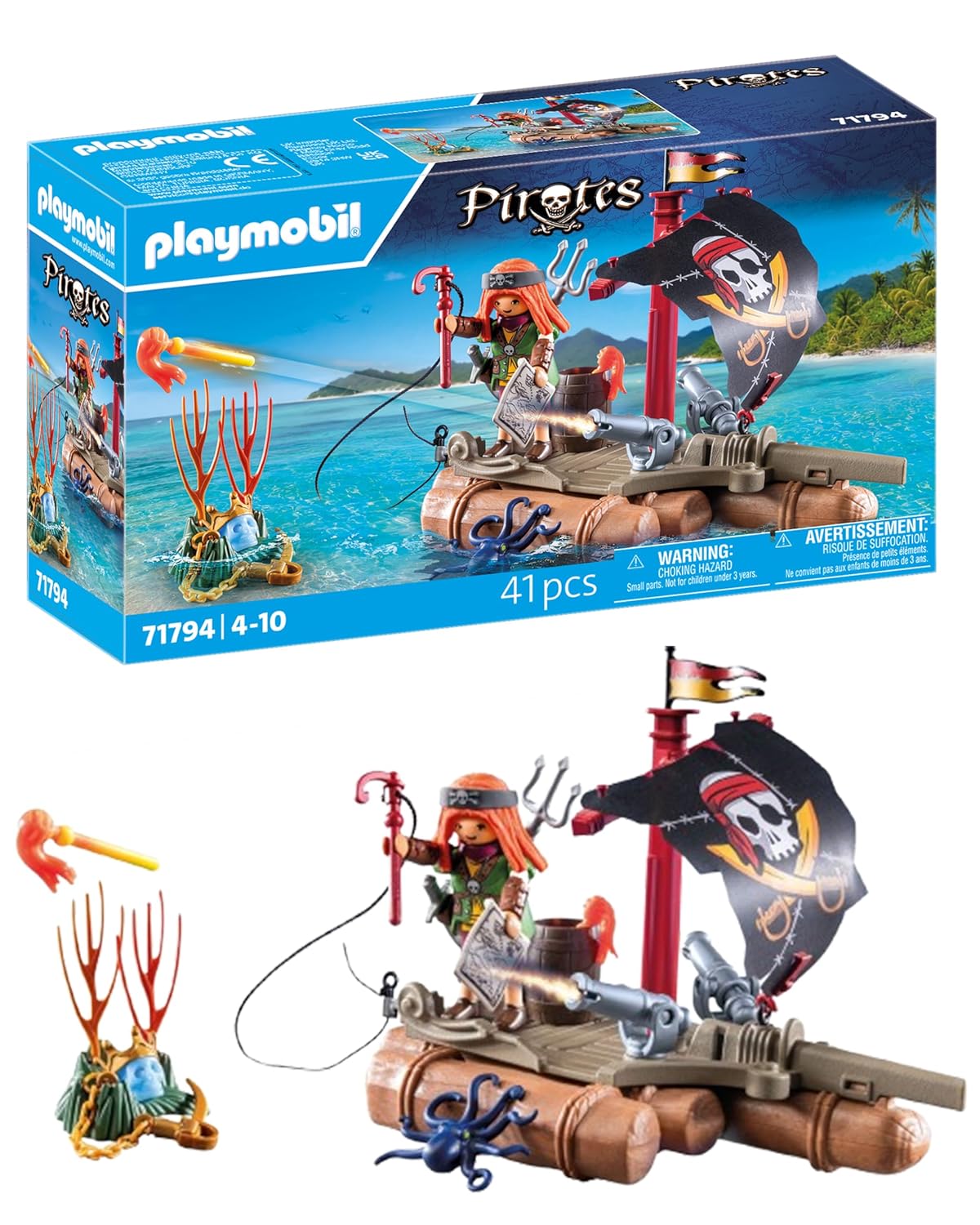 PLAYMOBIL Pirates — Radeau Pirate et Récupération de Trésor – Image 20