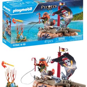 PLAYMOBIL Pirates — Radeau Pirate et Récupération de Trésor