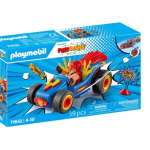 Alternative view of PLAYMOBIL Funstars 71632 — Catcheur et kart à rétrofriction