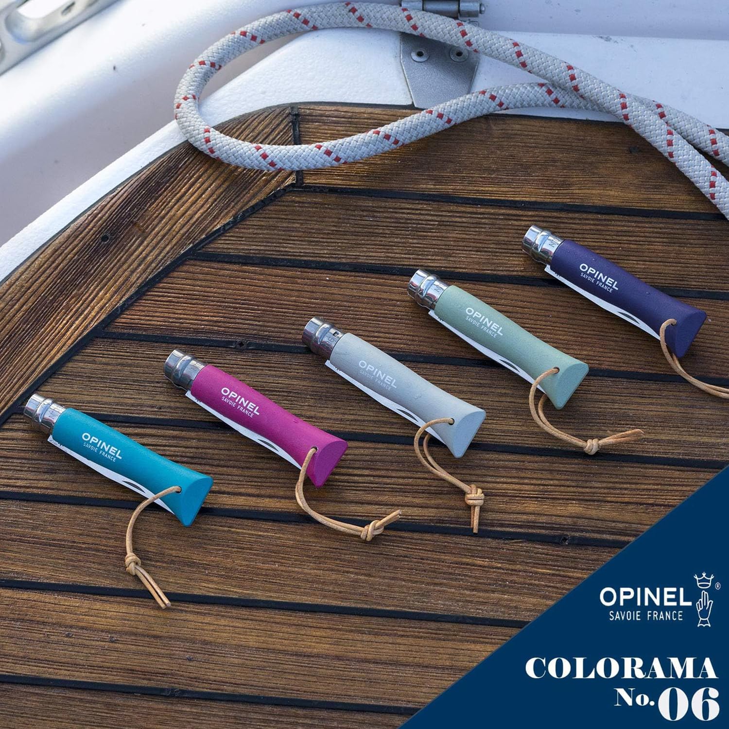 OPINEL N°06 — Couteau framboise avec lien cuir – Image 14