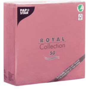 PAPSTAR — Serviettes en papier roses 20 x 20 cm