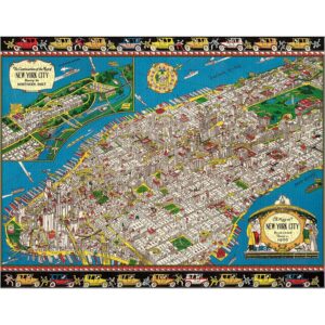 Alternative view of CAVALLINI — Puzzle 1000 pièces carte de New York