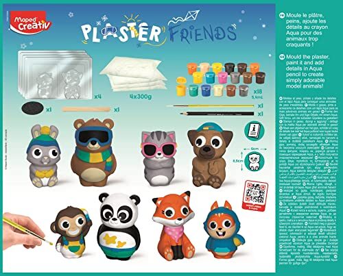 MAPED Creativ — Coffret de 8 Figurines en Plâtre Animaux – Image 2